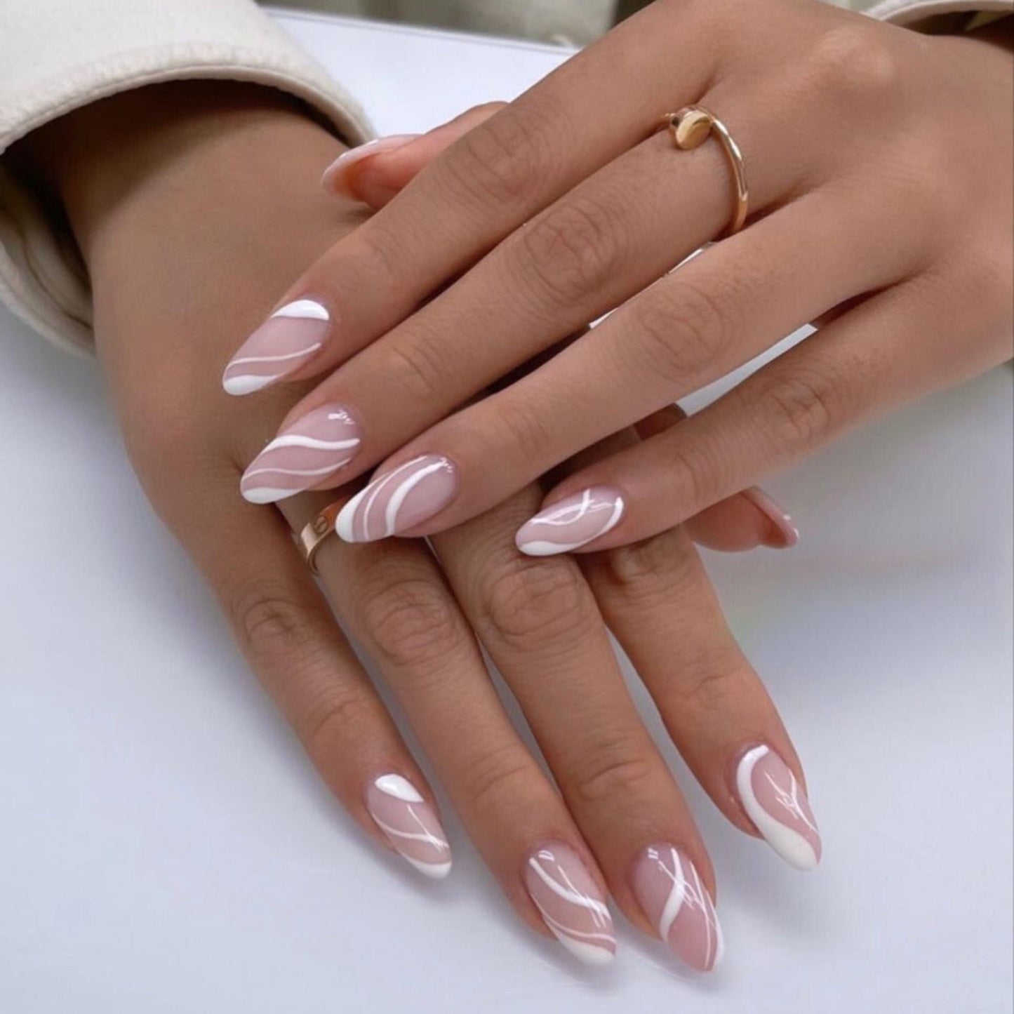 White Swirl French