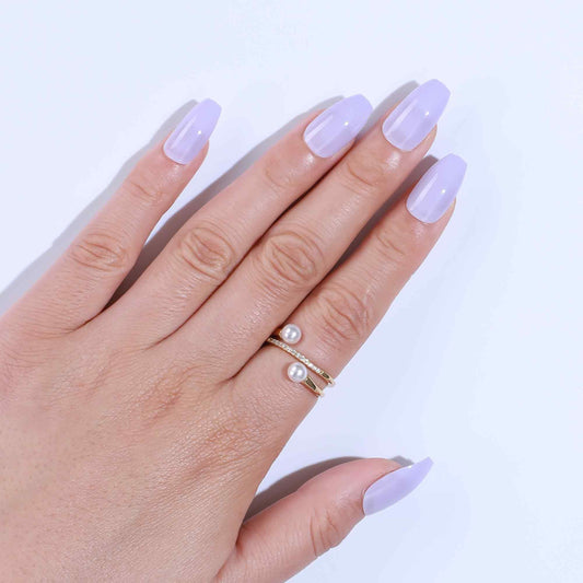 Purple Short Coffin Press On Nails | Lavender Press On Nails | Nail Press On |Short Nails Purple | Fake Nail| Glue On Nail|False Nail