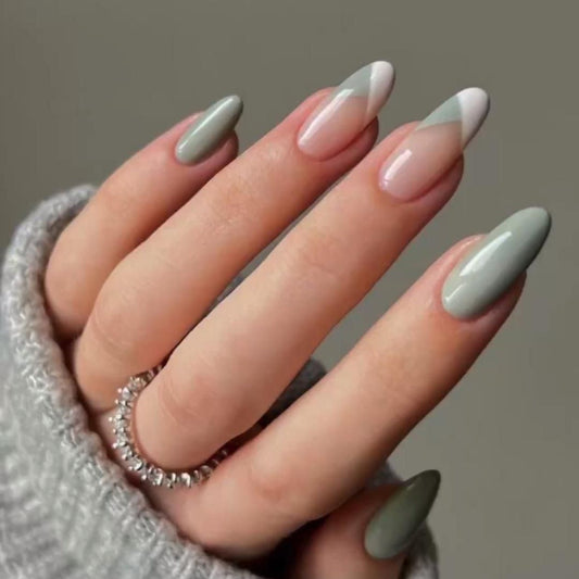 Sage Green French Tip