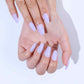 Purple Short Coffin Press On Nails | Lavender Press On Nails | Nail Press On |Short Nails Purple | Fake Nail| Glue On Nail|False Nail
