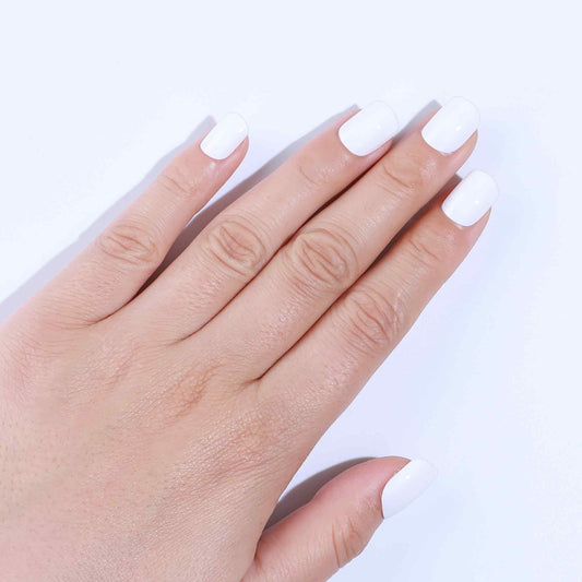 Short Square Solid White Press On Nails| Square Press On Nails Short| White Nails |Short Nails| Short Fake Nails| Glue On Nails Short