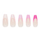 PINK OMBRE FRENCH TIPS LONG COFFIN - BHAD BARBIE