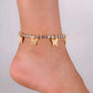 Tennis Chain Butterfly Charm Anklet