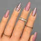 Mauve Press On Nails With Rhinestones and Glitter | Press On Nails | Fake Nails | False Nails | Glue On Nails