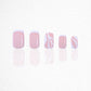 Square French With Accent Nails