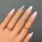 Ombre French Tip Silver Glitter
