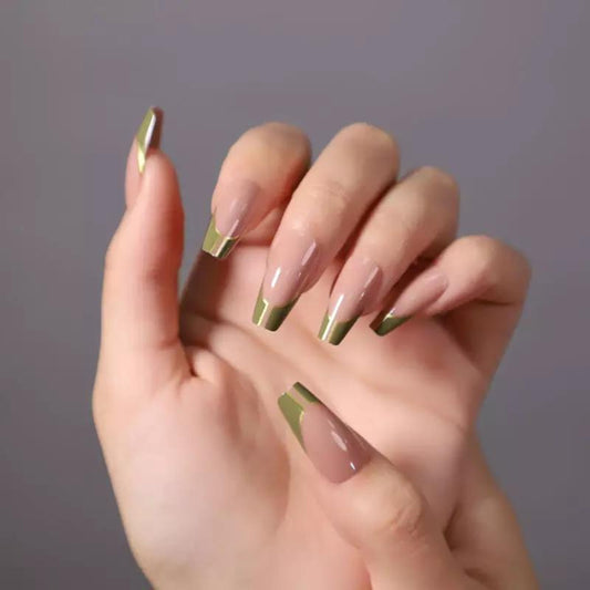 Green Gold Negative Space French