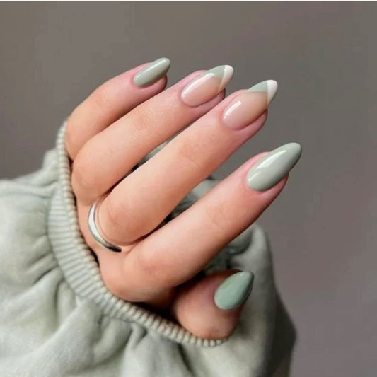 Sage Green French Tip